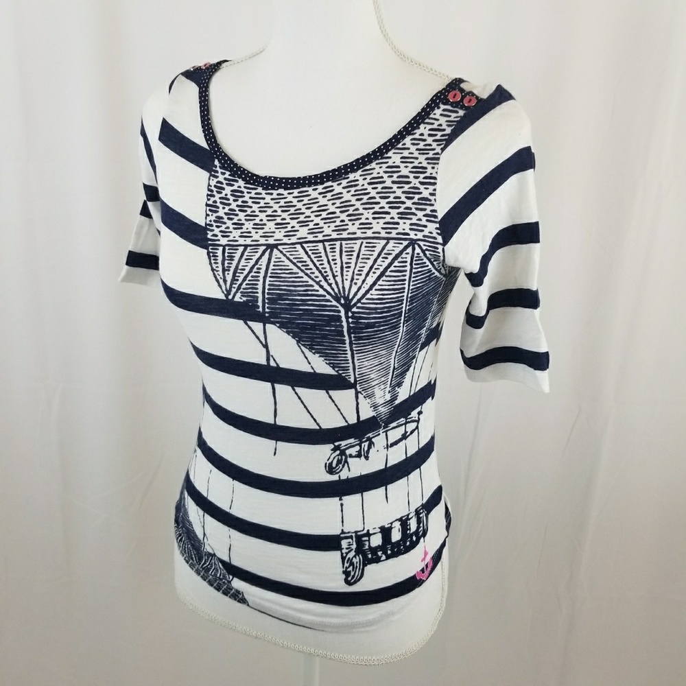  Anthropologie Postage Stamp Shirt XS